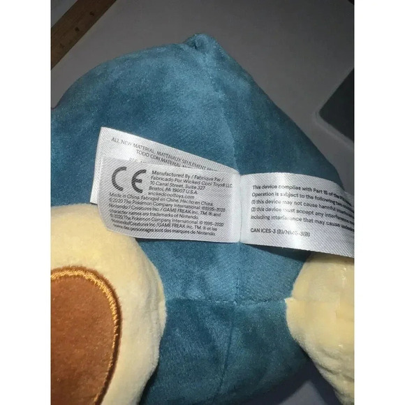 Pokemon Snooze Action Snorlax Large Plush 11 Inch 2020 Talking Sound Vibration - Picture 7 of 8